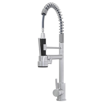 19" Bathroom Faucet - Brushed Nickel, Constructed With Stainless Steel 304 Nickel Kitchen And Tap 304, For A Stylish Home