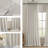 Pinch Pleated Light Filtering Linen Blended Curtains, Boho Back Tab Semi Sheer Drapes with Metal Rings and adjustable Hooks for Living Room Bedroom,2Panels,Cream Beige-532502712-532502718