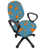 Blue Turquoise Dark Orange Polyester Blend