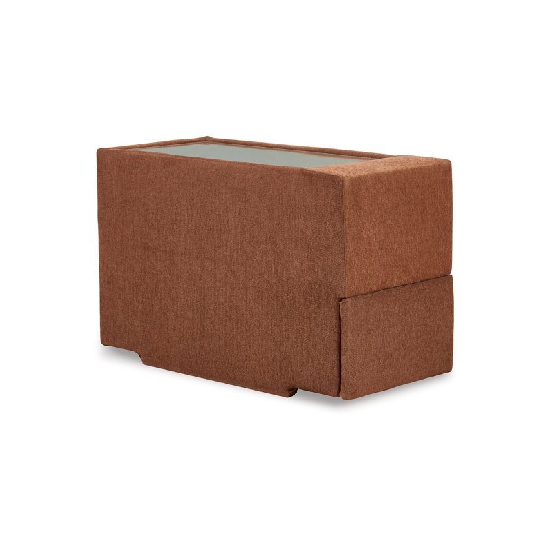 Console Meso, table d'appoint modulaire, rangement, Oyster Nuvella, 37 po, Orange
