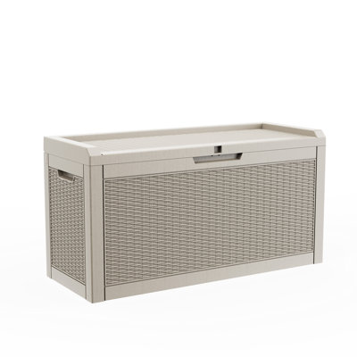 41.94"W 60 Gallon Weather-Resistant And Waterproof Resin Lockable Deck Box