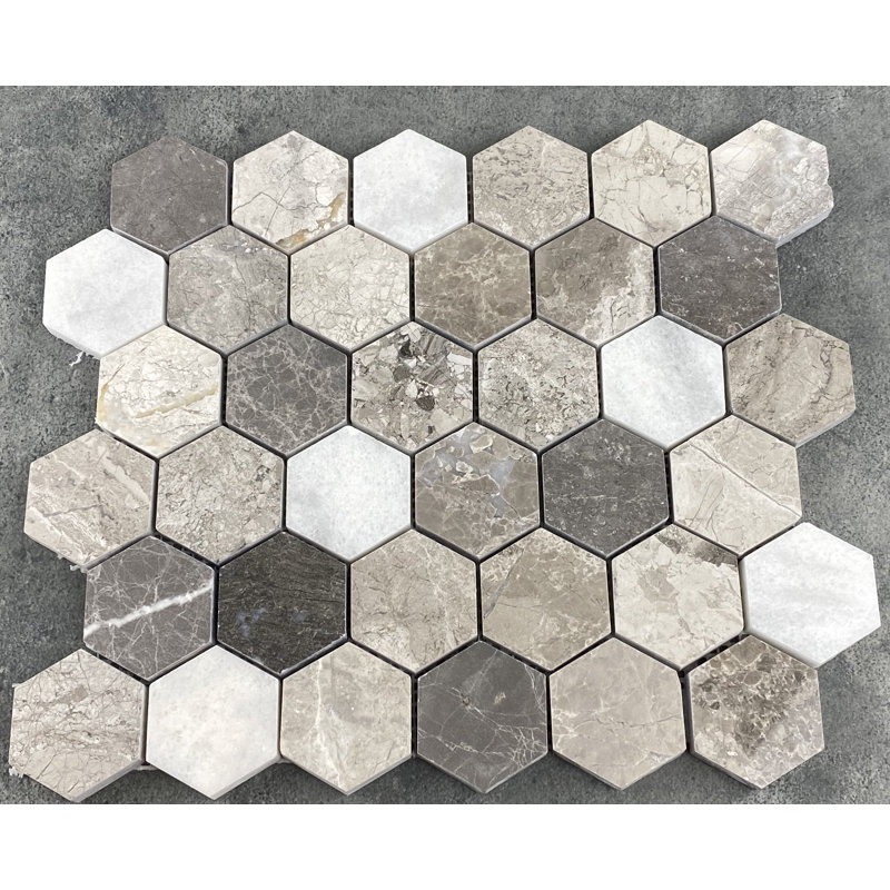 2" x 2" Marble Honeycomb Mosaic Wall & Floor Tile