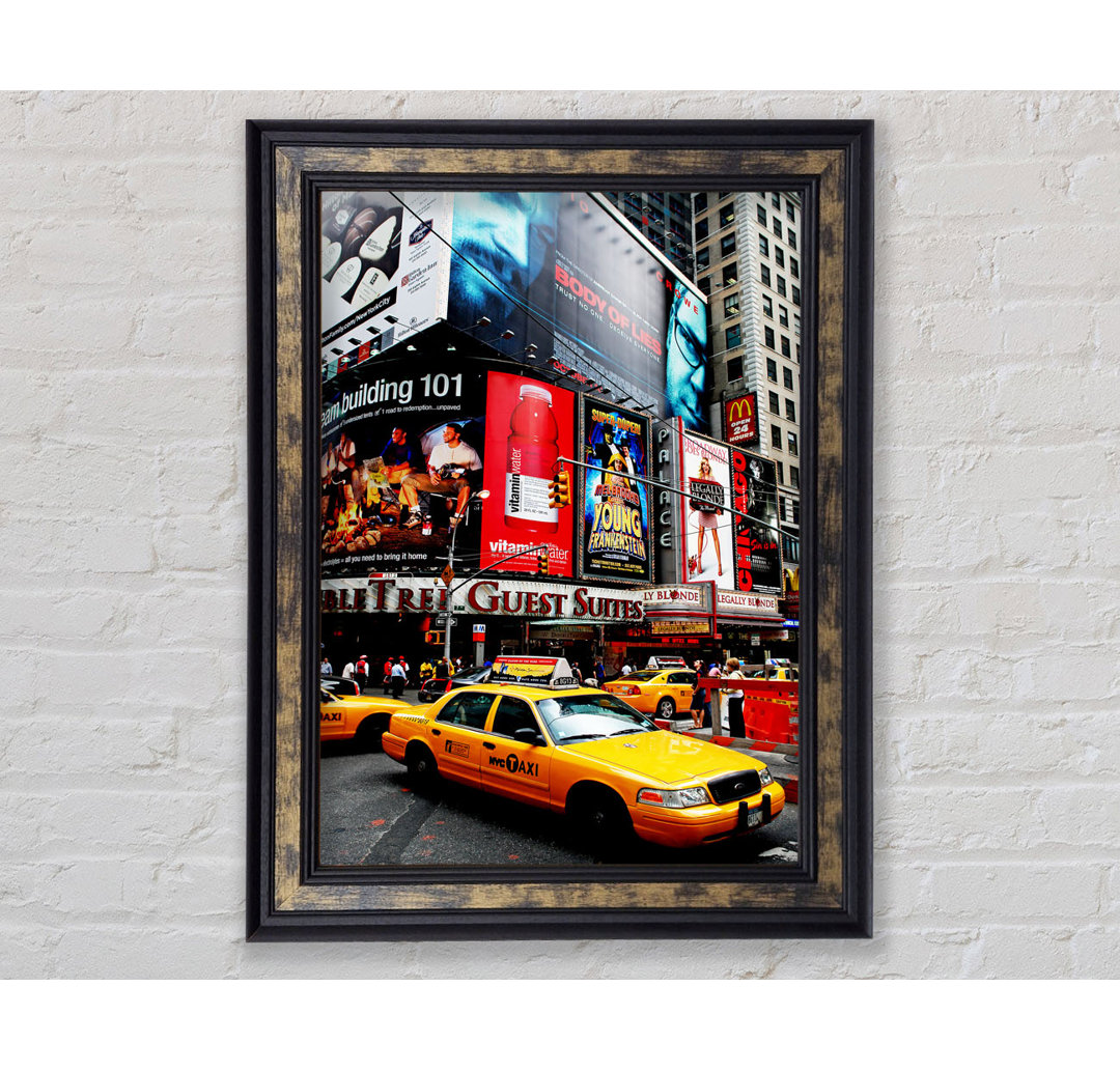 Broadway Cabs in New York - Einzelne Bilderrahmen Kunstdrucke