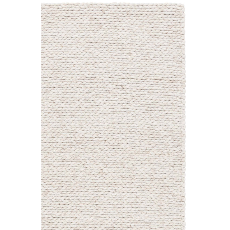 Tapis beige clair en laine, viscose et coton tissé à la main Jaydin Natura, Rectangle 3 pi x 5 pi