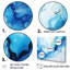 Encre liquide bleu océan et blanc I sur toile-97040492-97040493