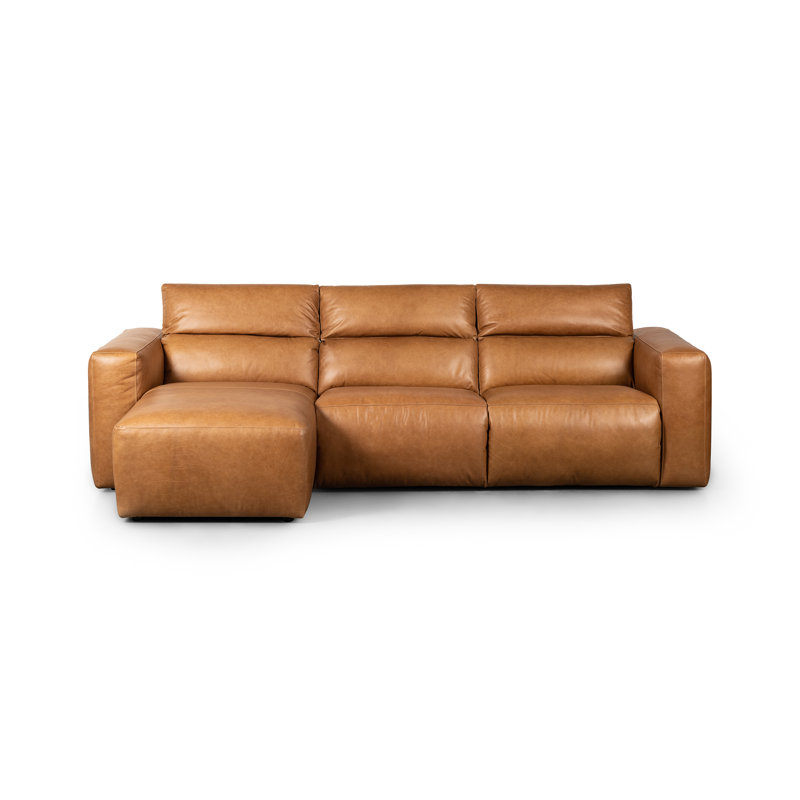 Radley Chaise Sectional, Left Hand Facing, Sonoma Butterscotch Top Grain Leather