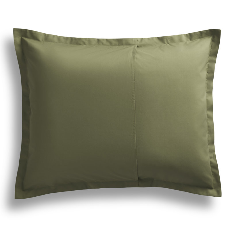 Modern & Contemporary Cotton Percale Duvet Cover, Loden Green, Twin Duvet Cover + 1 Twin Sham