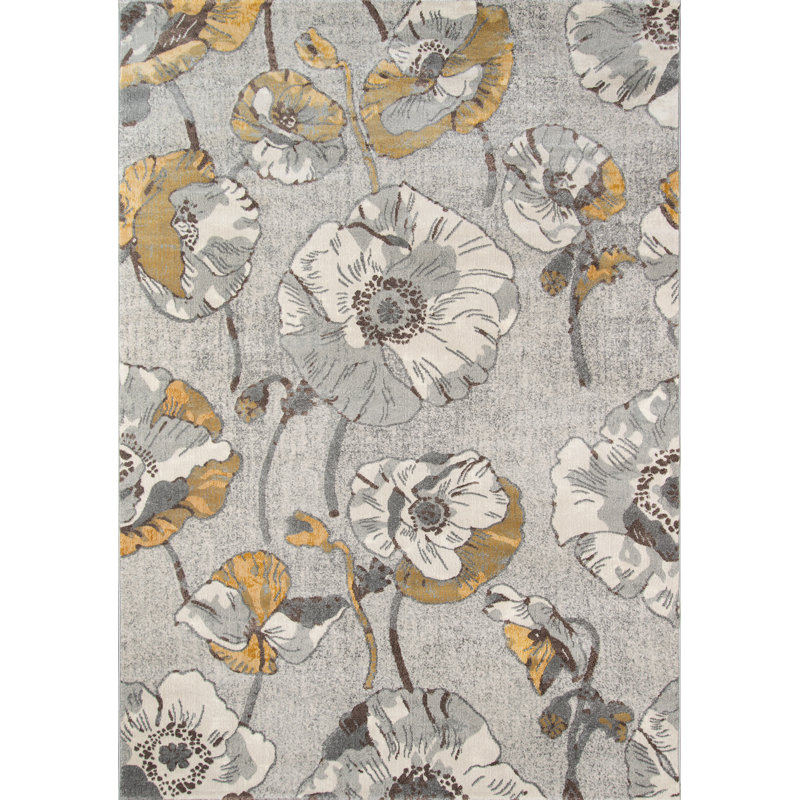 Adelea Floral Indoor Rug, Rectangle 3'11" x 5'7"