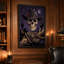 «Cowboy Hat Skull Rattlesnake Desert Night», art sur toile-1072791043