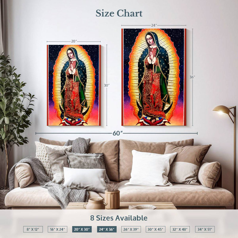 Adella, Mère Marie de Guadalupe, H 36 po x l 24 po