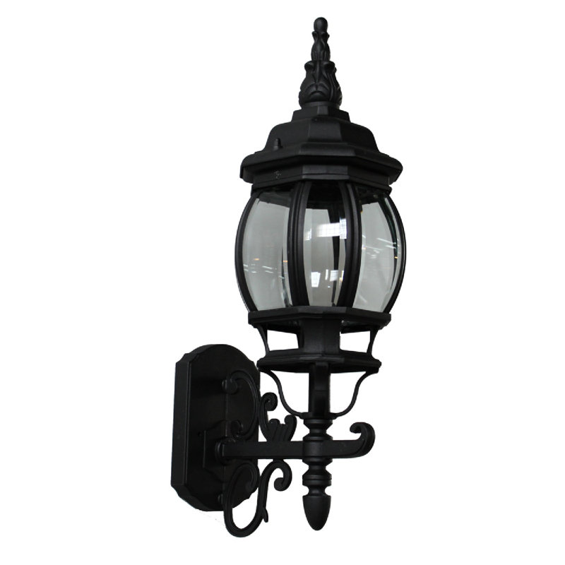 Applique murale d'extérieur 1 lumière 20 po Classico - Noir, Noir