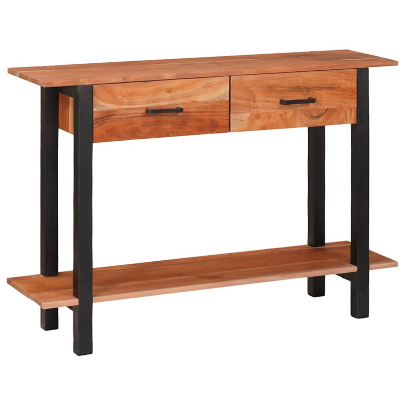 110cm Solid Wood Top Console Table