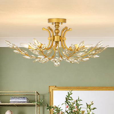 Plafonnier semi-encastré 5 lumières