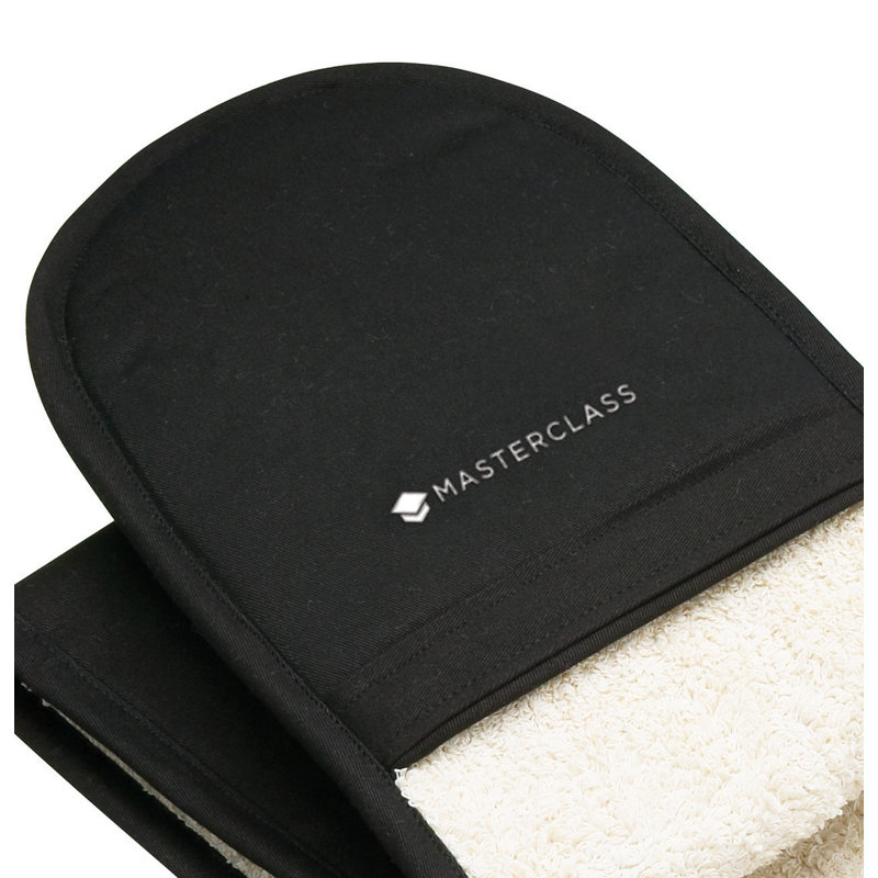 MasterClass Deluxe Professional Black Double Oven Glove