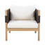 Chaises club d'extérieur en acacia (ensemble de 2) avec corde à motif de losanges