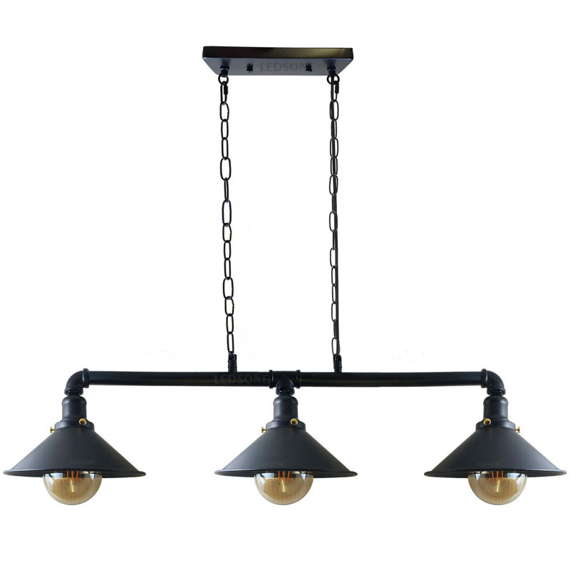 Wiesner 3 - Light Kitchen Island Pendant, Black
