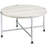 White Oak and Chrome Round Coffee Table