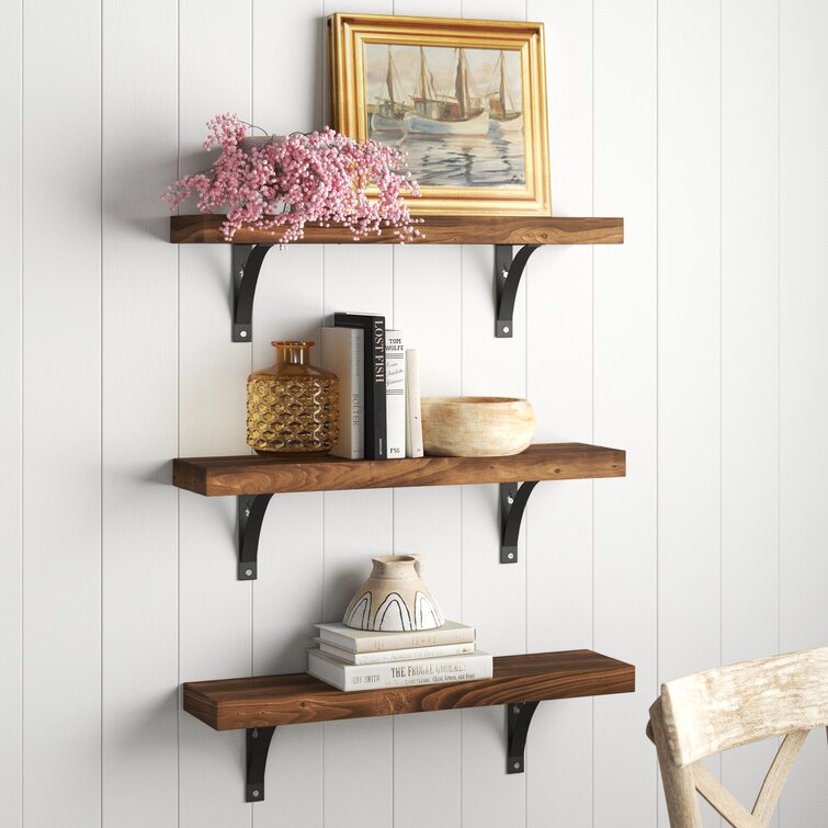 Standard Home Decor Solid Wood Wall Shelf at Rs 3939/piece in