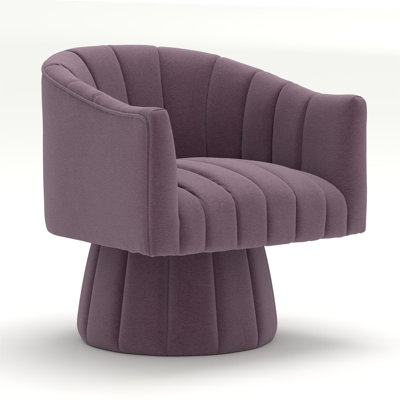 Izabell Velvet Swivel Barrel Chair