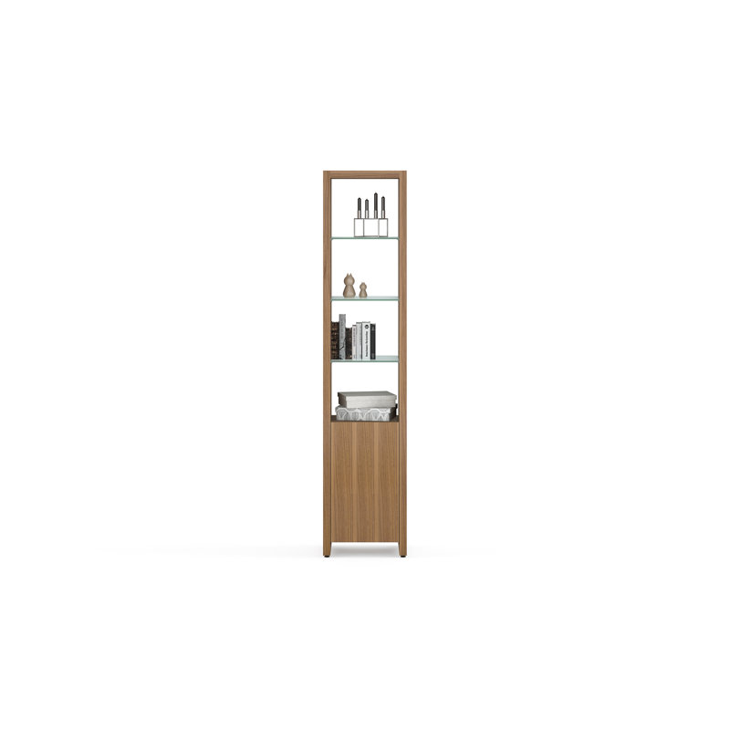 Bibliothèque standard H 84 po x l 18 po Linea, Noyer naturel