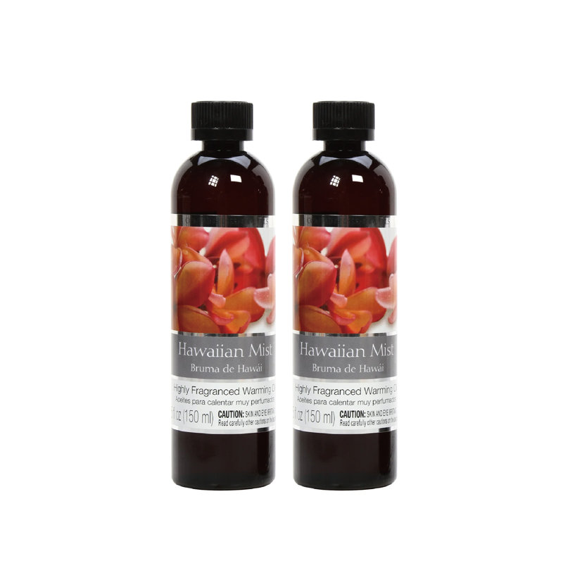 Hosley's Set of 2, 5 oz Tropical Hawaiian Mist Fragrance Warming Oils. Ideal Gift for Weddings, spa, Reiki, Meditation, Bathroom Settings. P1