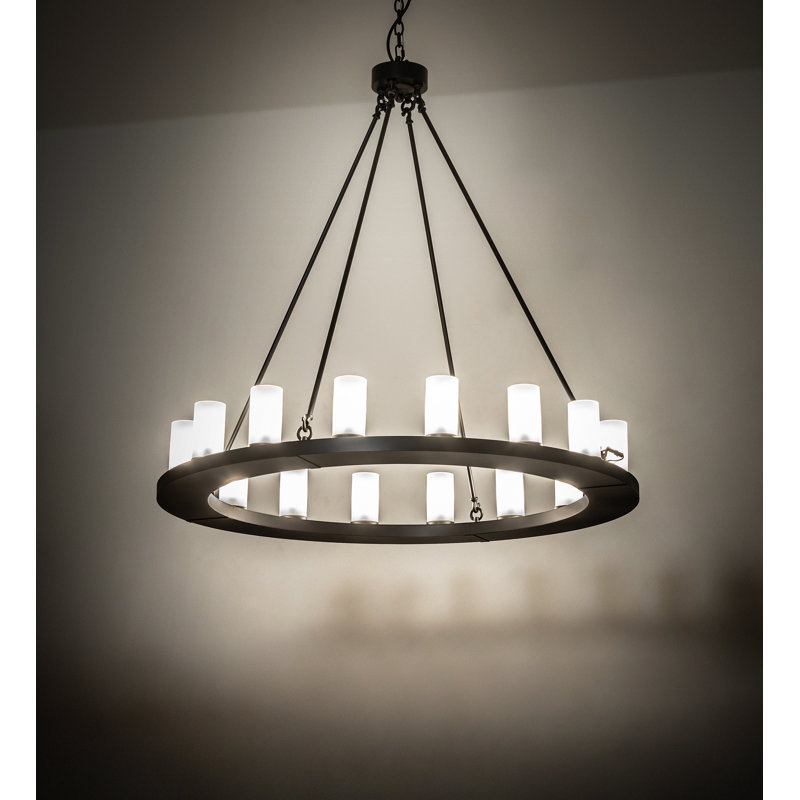 Lustre à roulettes de style bougie Varberg, l 48 po x P 48 po