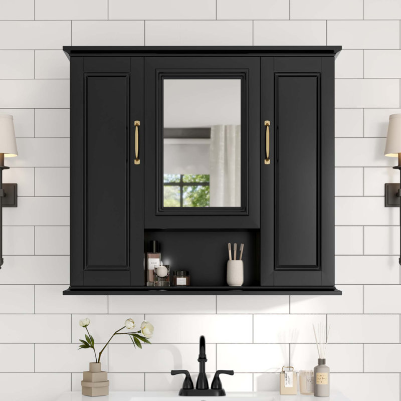 36'' Medicine Cabinet, Black