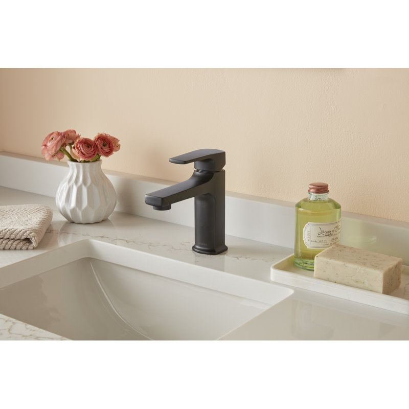Tribune Single Handle Bathroom Faucet, Stain Black