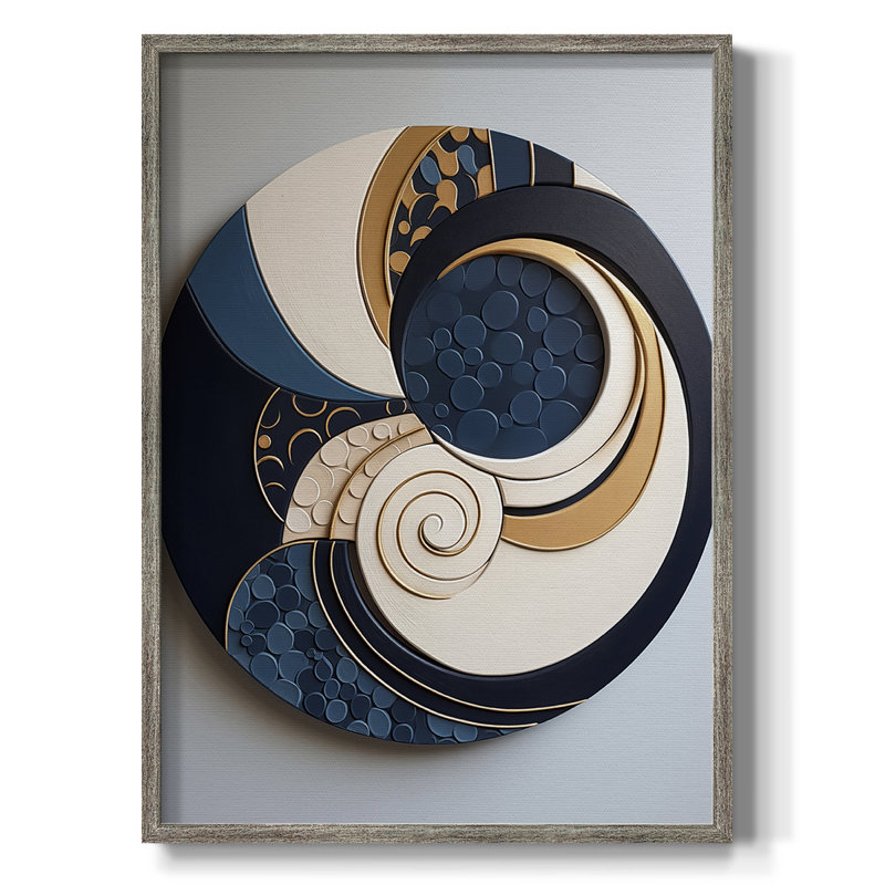 Reproduction encadrée ABSTRACT Series DLIV - bois massif, H 15 po x l 12 po