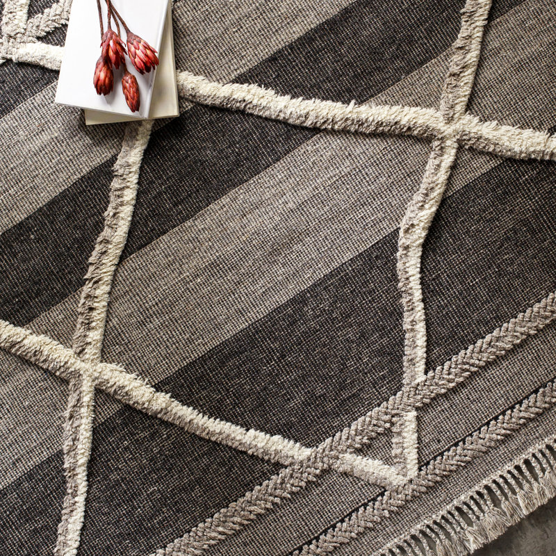 Wool Moroccan Area Rug, Rectangle 8'10" x 12'
