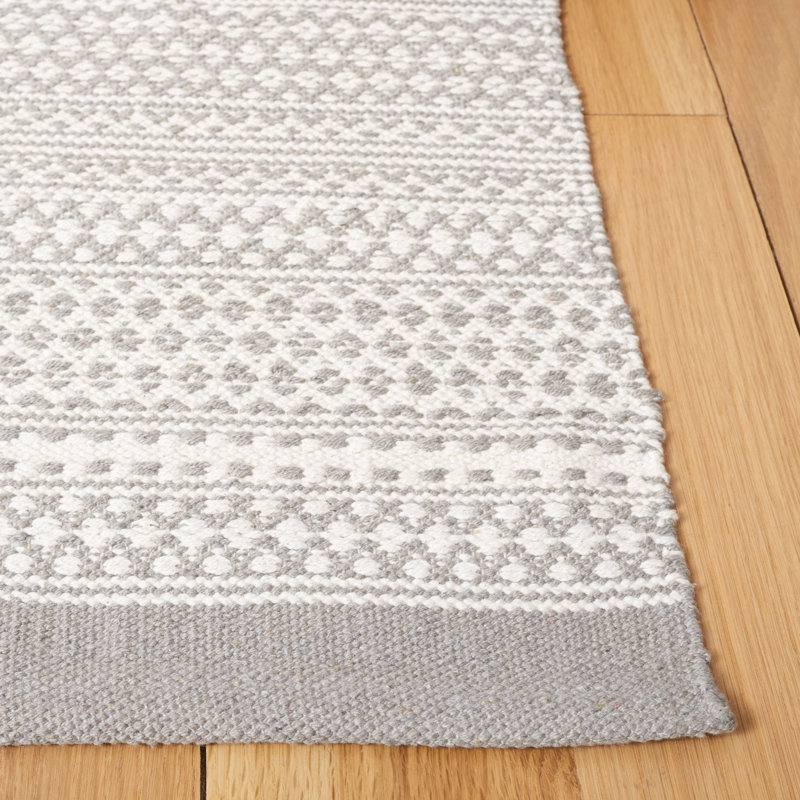 Talmadge Flat Weave Cotton Geometric Rug, Runner 2'3" x 9'
