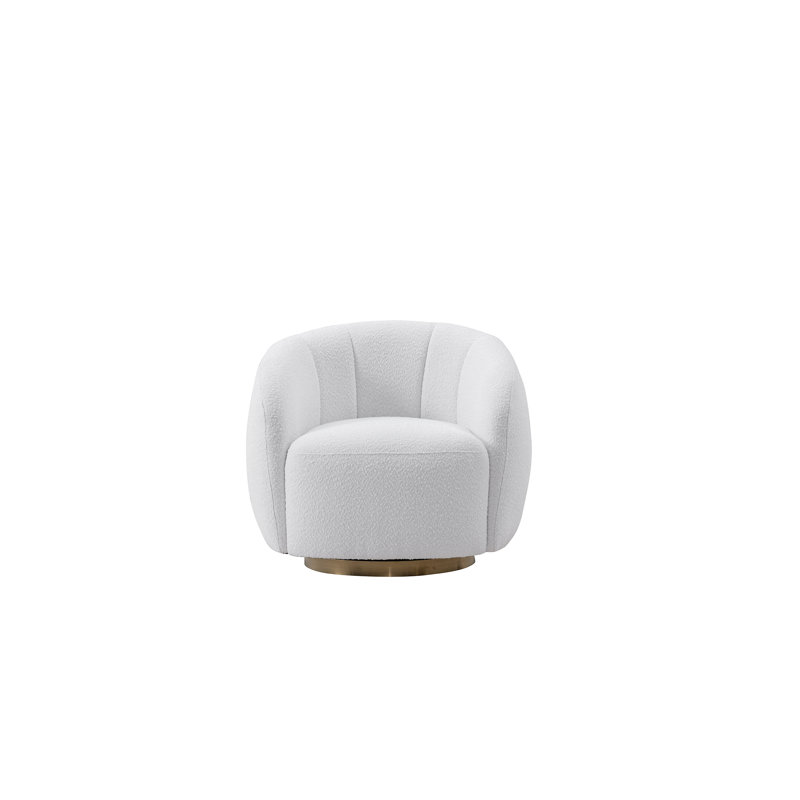 Zaivian Upholstered Swivel Barrel Chair