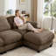 Canapé d'angle modulaire 2 places Cloud Feel avec pouf amovible-671851444