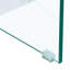 Table basse moderne à deux niveaux - verre trempé transparent et texture de marbre blanc, design de rangement multifonctionnel. L'étage inférieur comprend un tiroir. Peut être utilisé comme table basse, table d'appoint, etc.