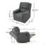 Fauteuil inclinable et oscillant avec fauteuil pivotant et manuel