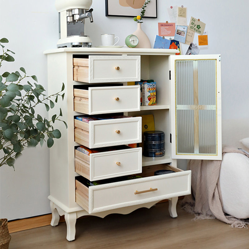 Nordic style modern solid color accent cabinet