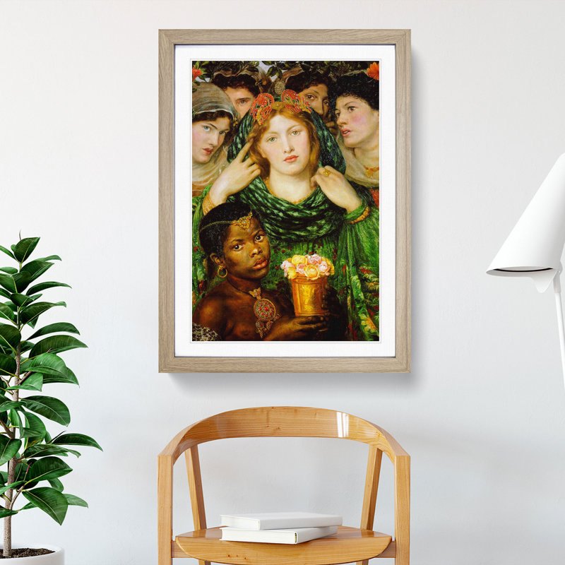 The Beloved by Dante Gabriel Rossetti - Picture Frame Painting, Oak Framed, 48cm H x 36cm W x 2cm D