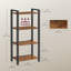107cm H x 40cm W Metal Standard Bookcase