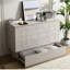 Lit gris avec rangement fonctionnel, matelas confortable et espace de charge, gris, compartiment de rangement avec poche