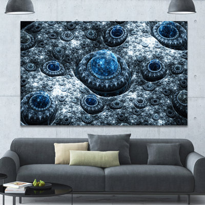 " Blue Fractal Exotic Planet "