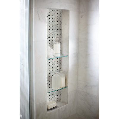 Carrara White 6 in. x 12 in. Polished Marble Subway Floor and Wall Tile