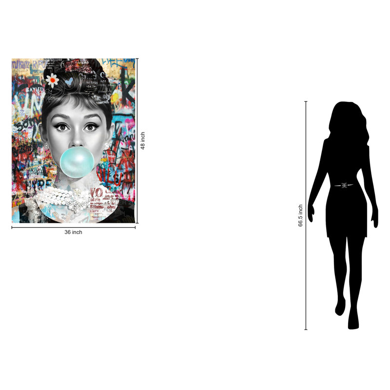 Art mural sur toile Bubble Gum Icon - 36 po x 48 po