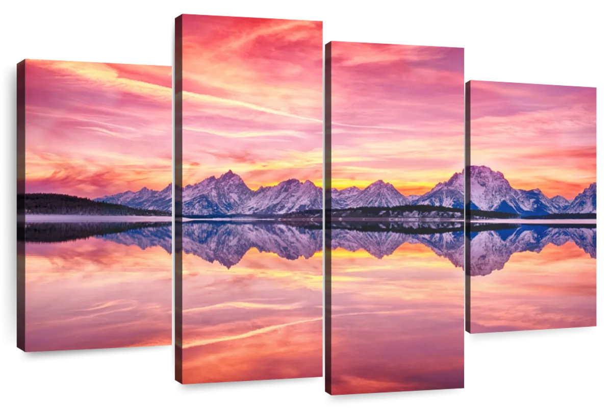 Loon Peak® Teton Mountains Lake Reflection | Wayfair