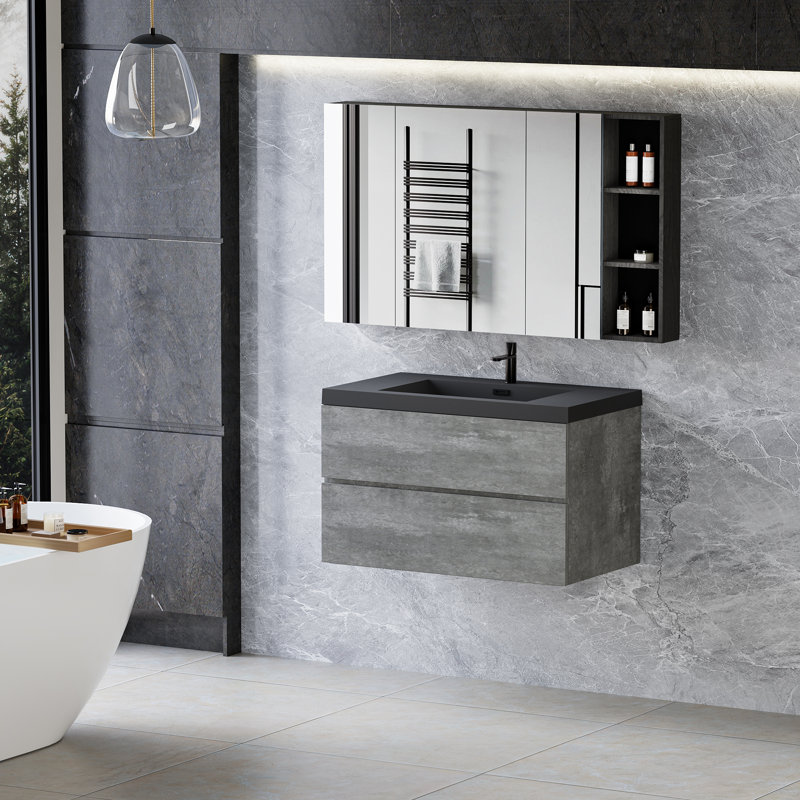 Meuble-lavabo flottant avec lavabo Zachary