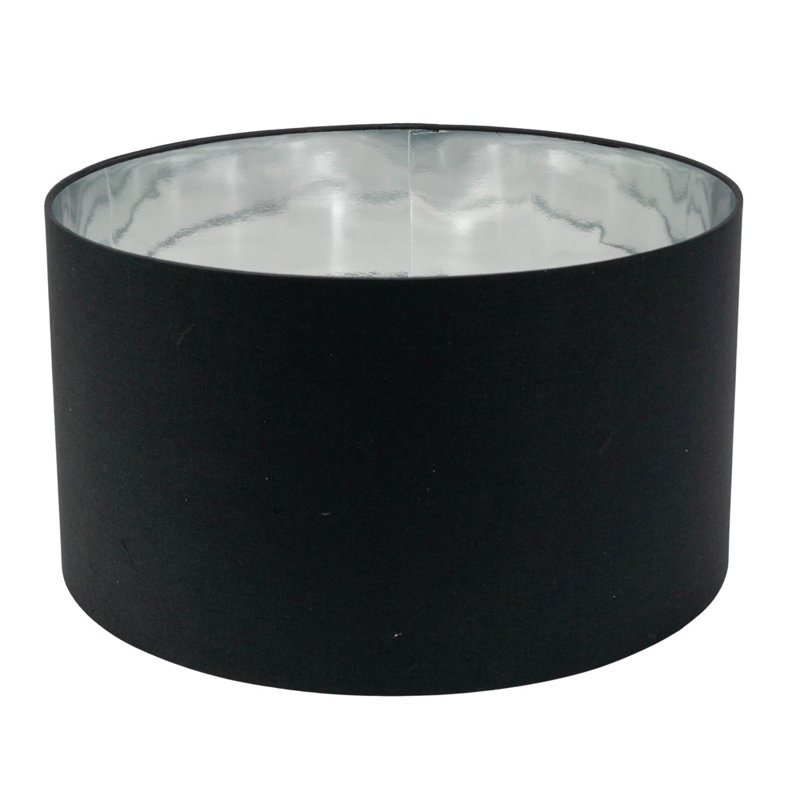 Stulin Linen Blend Lamp Shade in Black, 25cm H  x 45cm W  x 45cm D