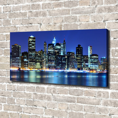 Manhattan New York - Wrapped Canvas Print