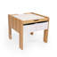 Table d'activité en bois compatible avec blocs de construction 2-en-1 Isabelle & Max ™ avec 4 bacs de rangement, naturel / blanc