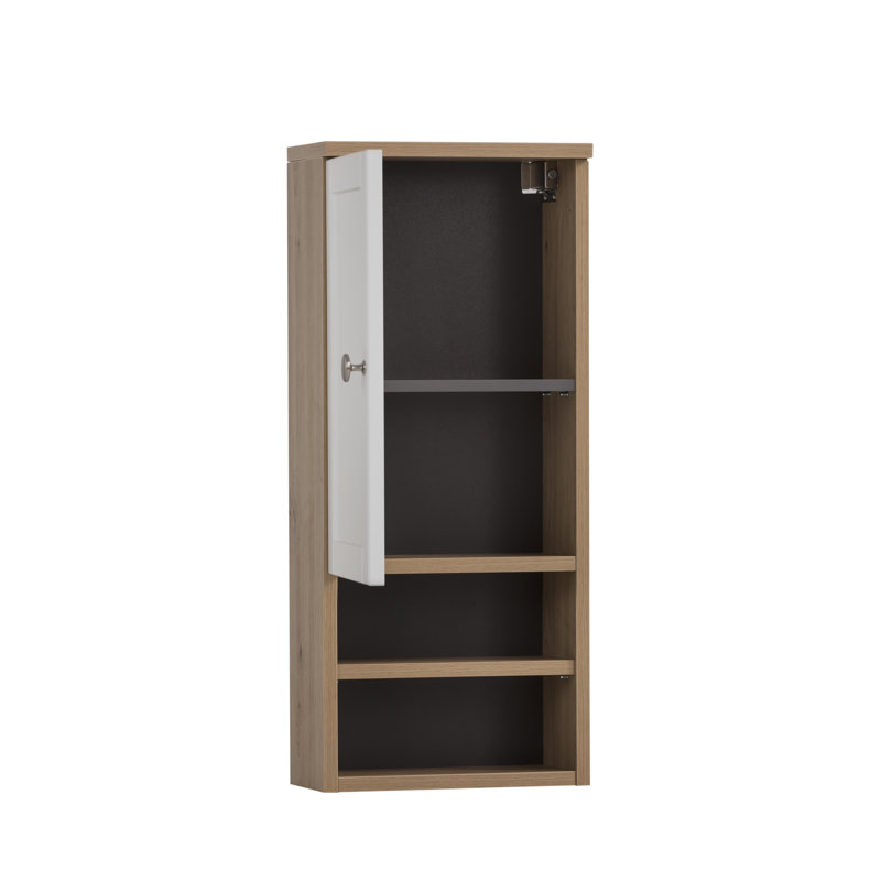 Lorilai Wall Bathroom Cabinet, Artisan oak/Matt white