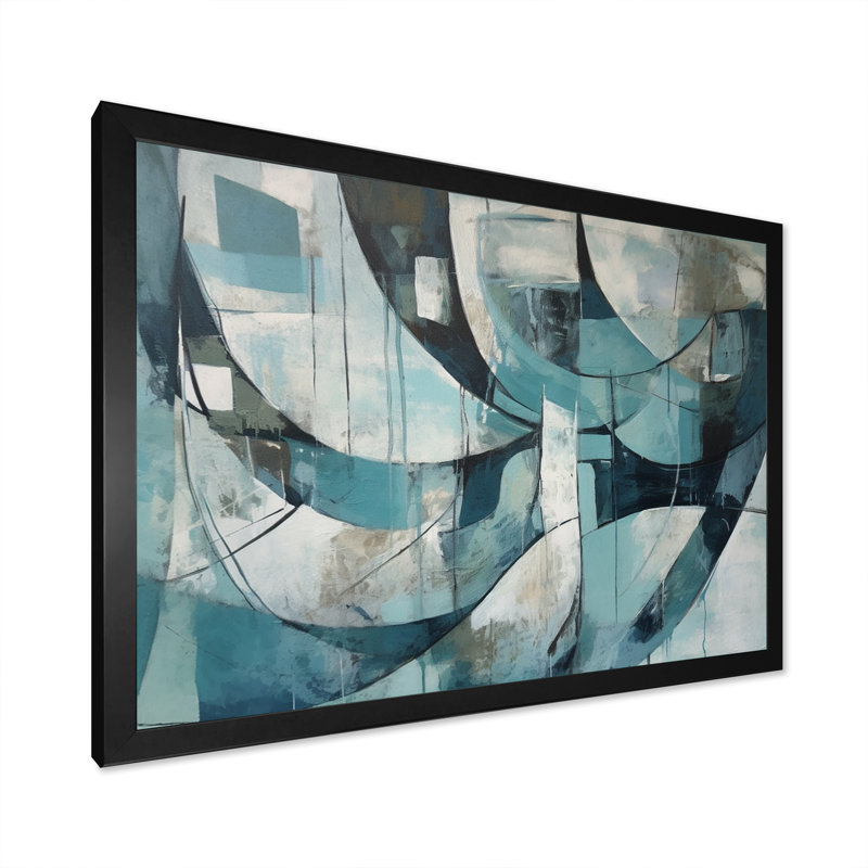 Encre liquide noire captivante Centerville, impression sur toile, Cadre photo noir, H 16 po x l 32 po x P 1 po