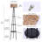 Kahani 66.14'' Farmhouse Boho Rattan Tray Table Floor Lamp with 1 Bulb Included